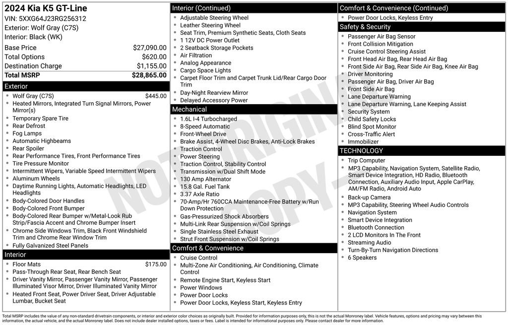 Used 2024 Kia K5 GT-Line FWD image 27