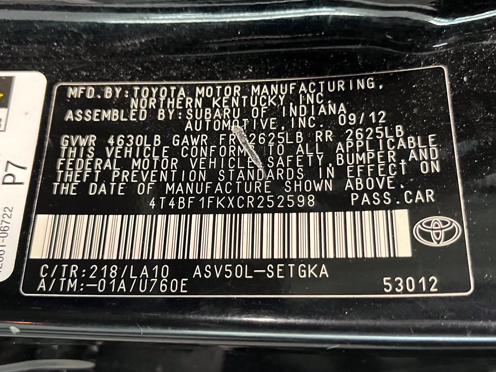 Used 2012 Toyota Camry XLE w/ Leather Pkg FWD image 17