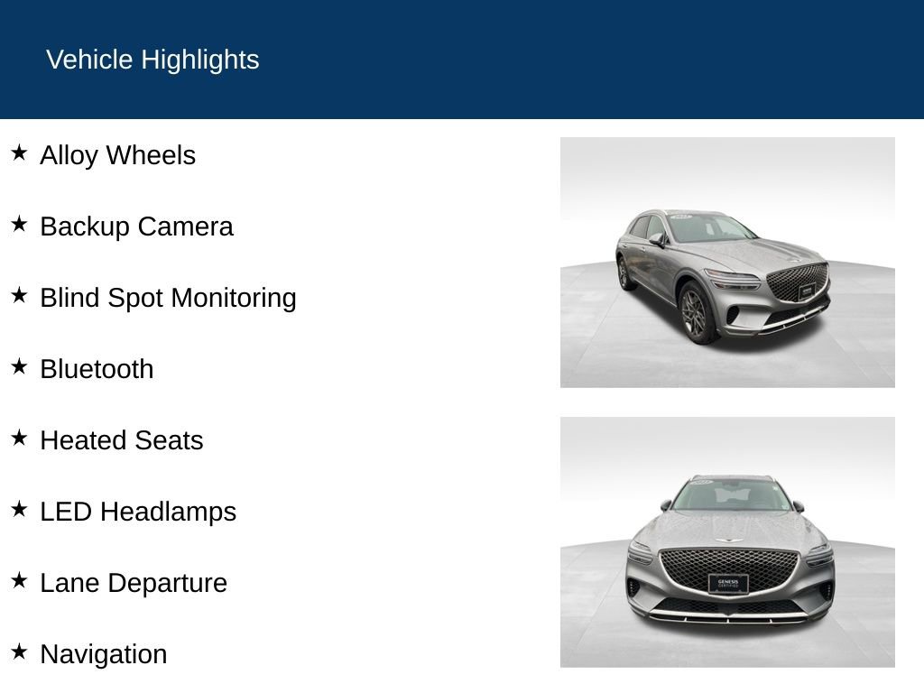 Used 2023 Genesis GV70 2.5T w/ Select Package image 2