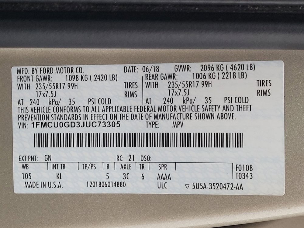 Used 2018 Ford Escape SE w/ SE Sync 3 Package FWD image 33