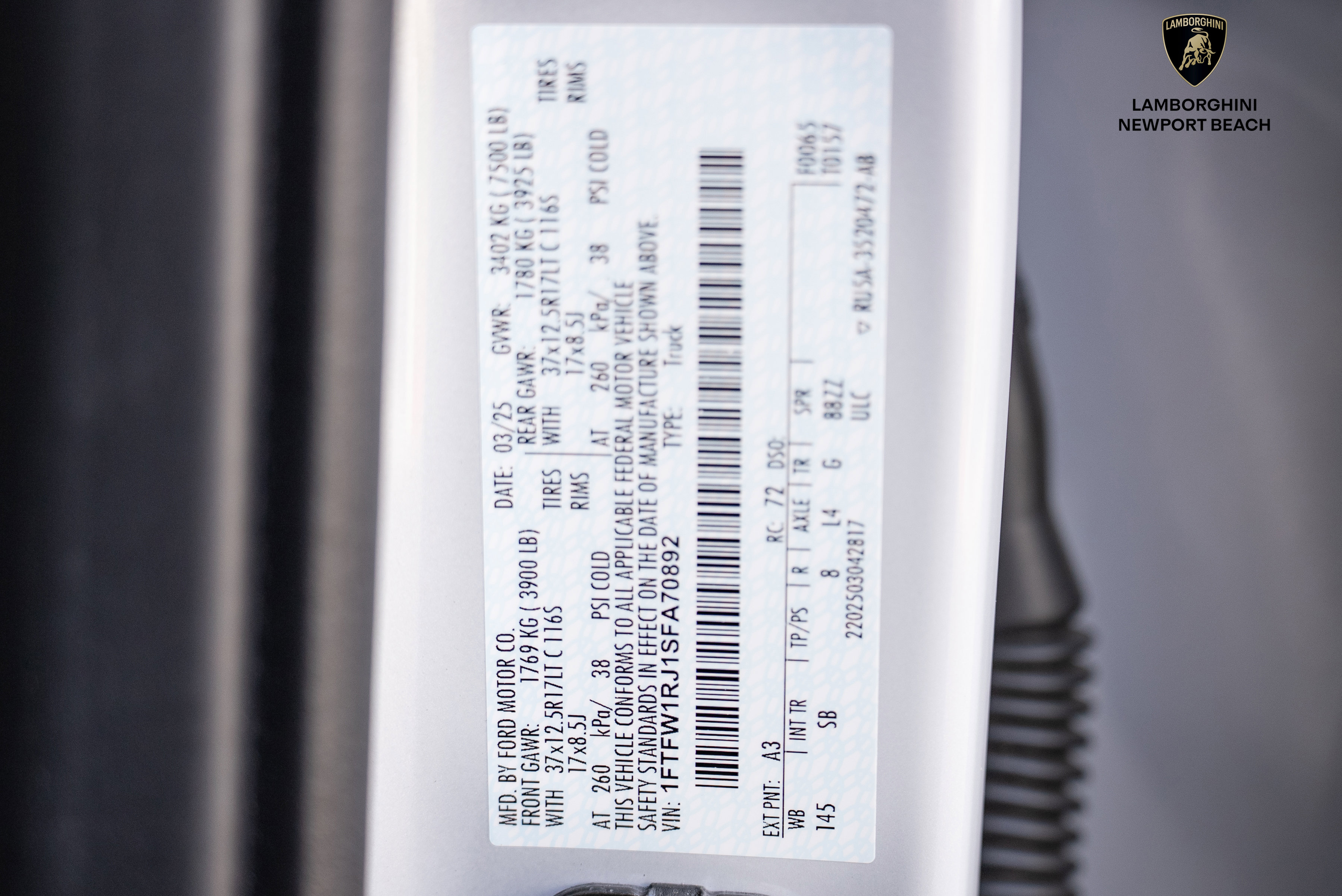 Used 2025 Ford F150 Raptor w/ Equipment Group 803A Raptor R image 45