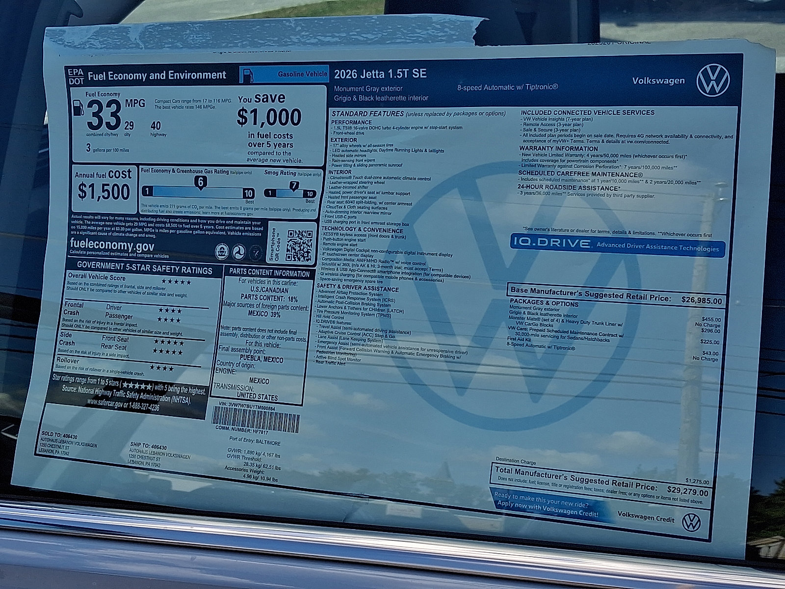 New 2026 Volkswagen Jetta SE image 12