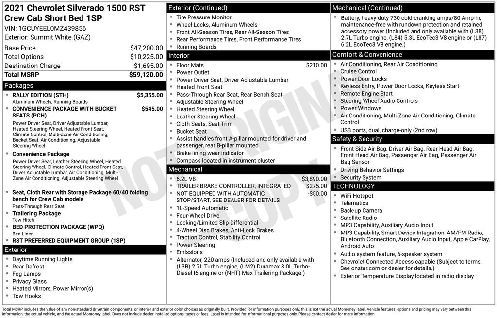 Certified 2021 Chevrolet Silverado 1500 RST w/ Rally Edition AWD/4WD image 2