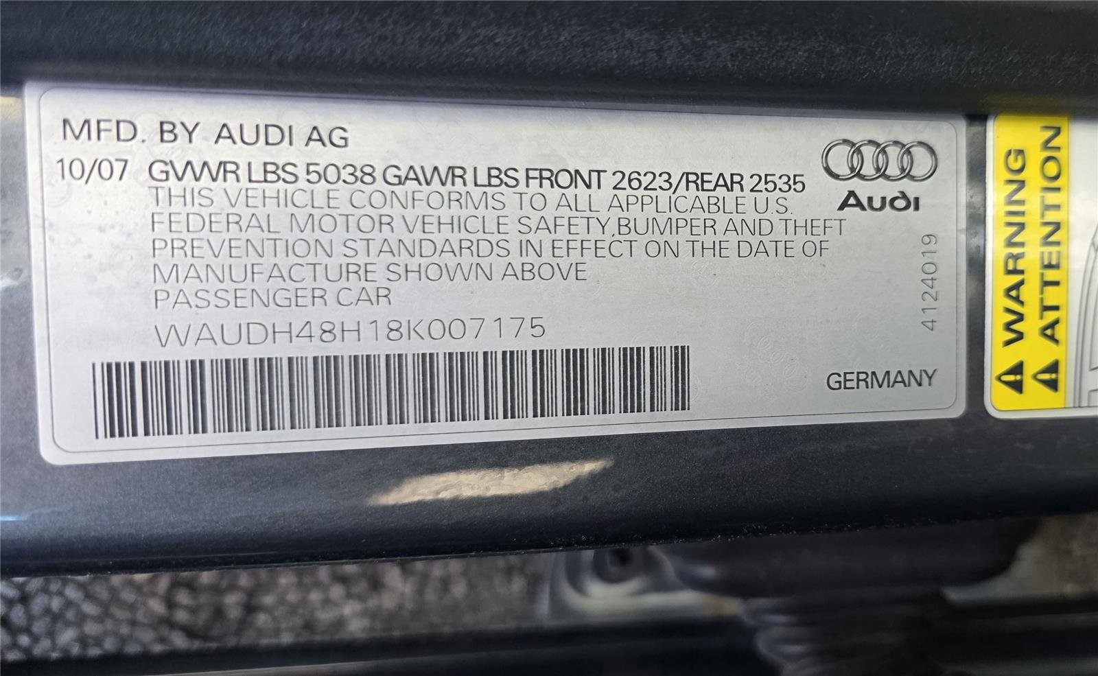 Used 2008 Audi A4 3.2 AWD/4WD image 19