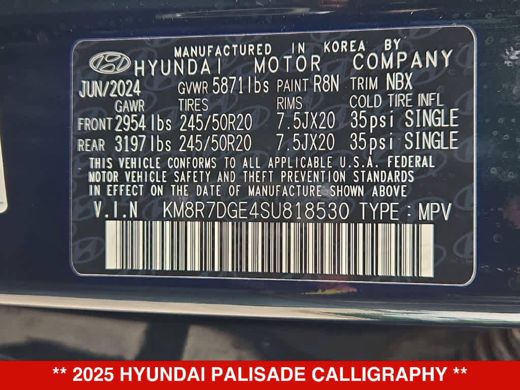 Used 2025 Hyundai Palisade Calligraphy AWD/4WD image 37