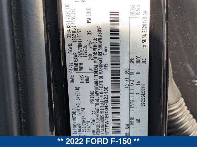 Used 2022 Ford F150 XLT w/ Equipment Group 301A Mid image 24