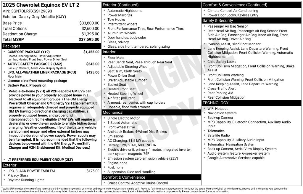 Certified 2025 Chevrolet Equinox EV LT w/ Comfort Package FWD image 7