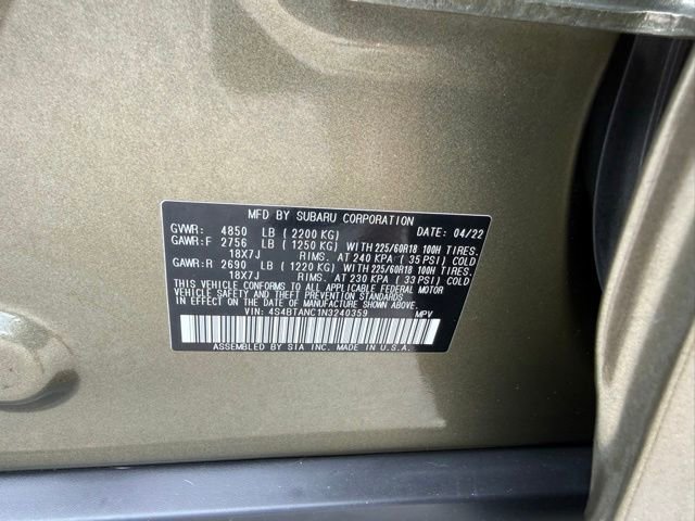 Used 2022 Subaru Outback Limited AWD/4WD image 11