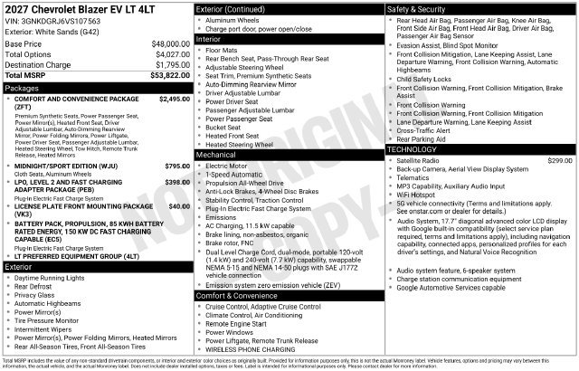 New 2027 Chevrolet Blazer EV LT AWD/4WD image 4
