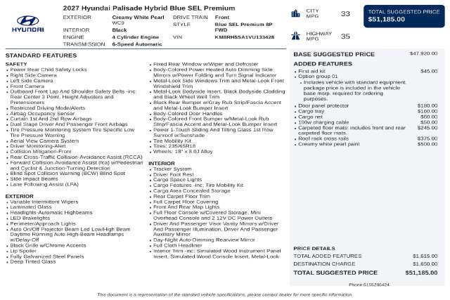 New 2027 Hyundai Palisade SEL Premium FWD image 54