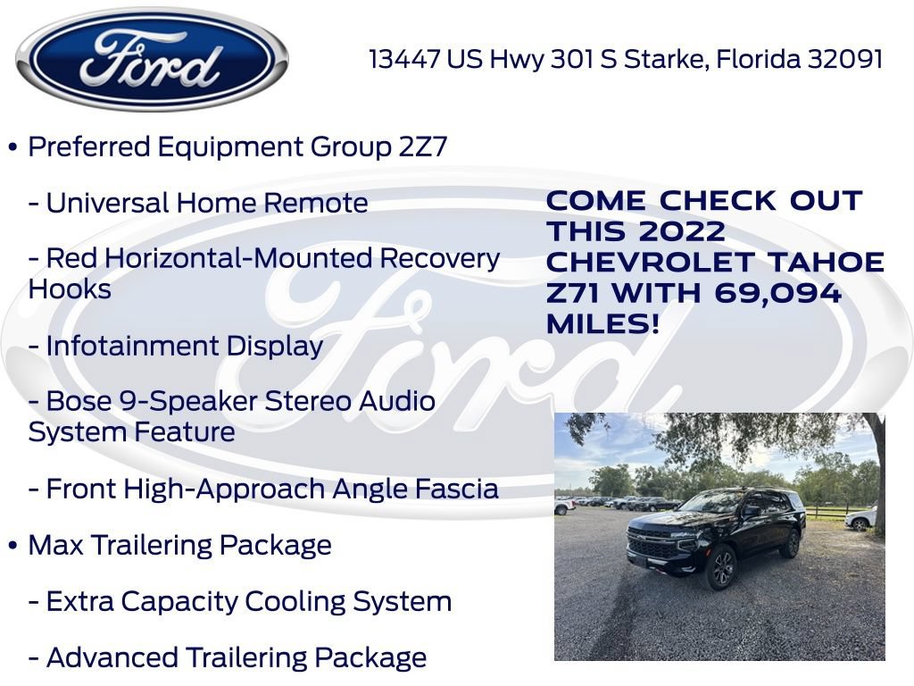 Used 2022 Chevrolet Tahoe Z71 w/ Z71 Off-Road Package AWD/4WD image 21