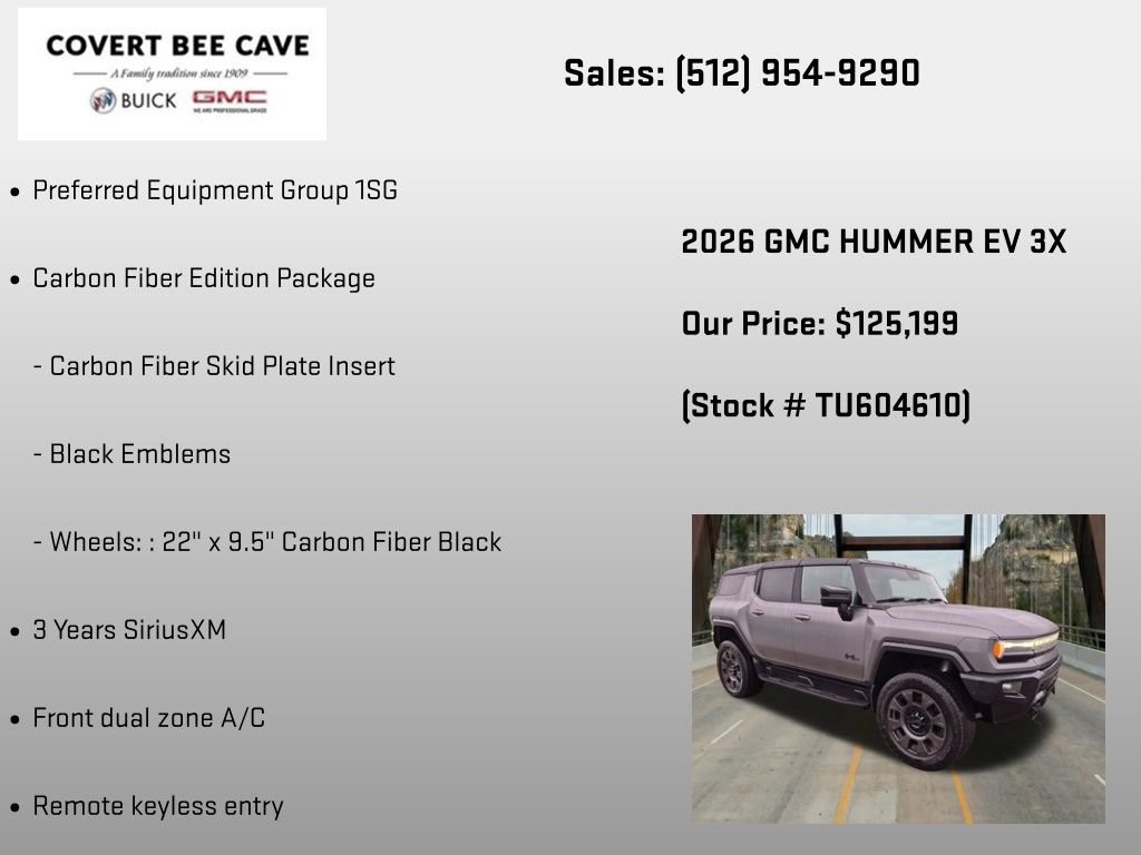 New 2026 GMC Hummer EV 3X w/ Carbon Fiber Edition Package image 6