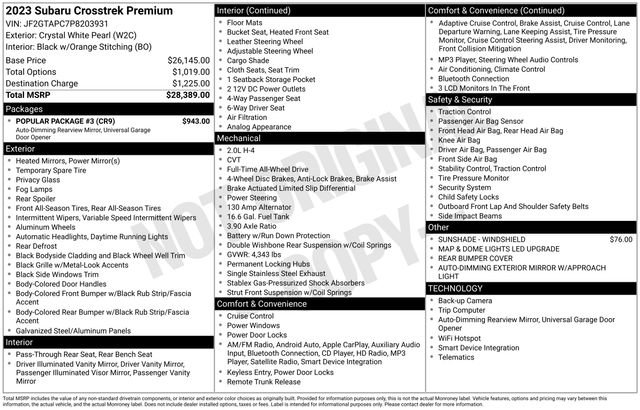 Used 2023 Subaru Crosstrek 2.0i Premium w/ Popular Package #3 image 47