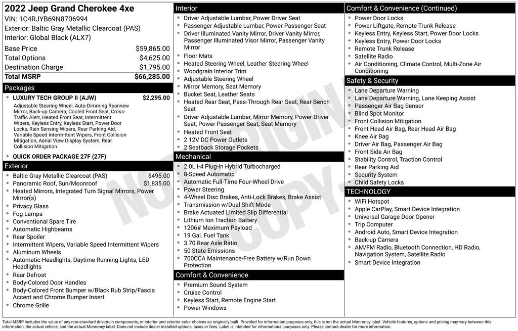 Used 2022 Jeep Grand Cherokee Limited 4xe w/ Luxury Tech Group II image 13