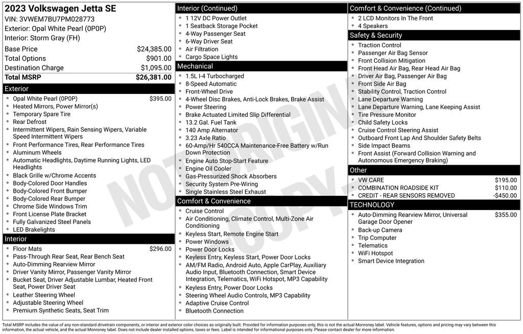 Used 2023 Volkswagen Jetta SE FWD image 5