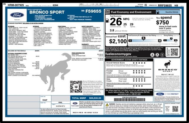 Used 2024 Ford Bronco Sport Outer Banks w/ Tech Package AWD/4WD image 33