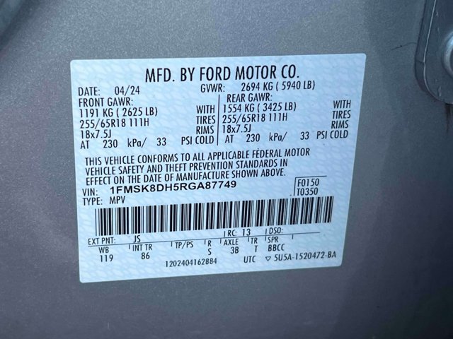 Used 2024 Ford Explorer XLT w/ Class IV Trailer Tow Package AWD/4WD image 22