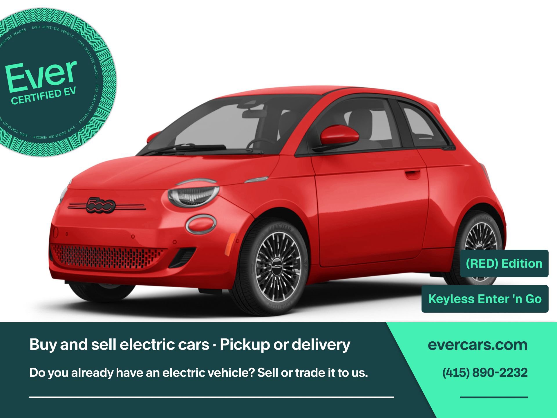 Used 2024 FIAT 500 e (RED)