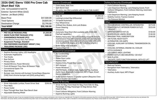 New 2026 GMC Sierra 1500 Pro w/ Pro Value Package AWD/4WD image 3