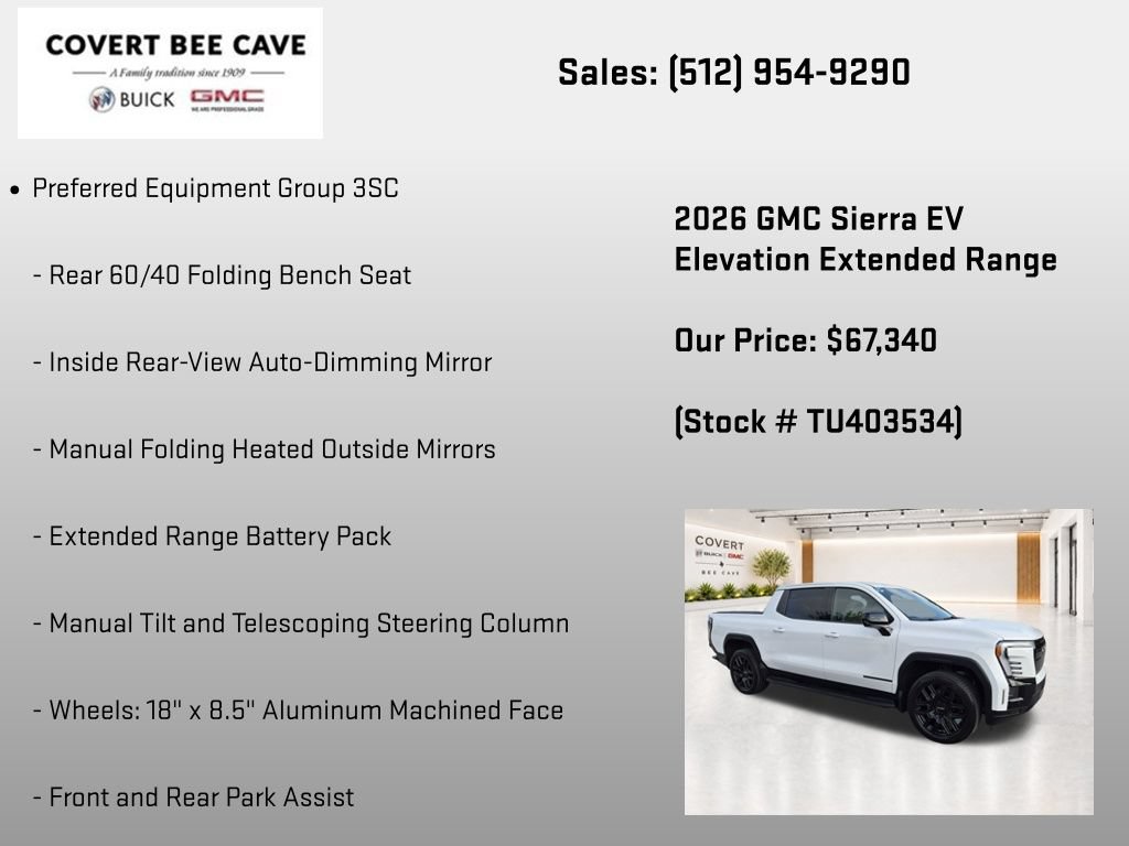 New 2026 GMC Sierra EV Elevation w/ LPO, Elevation Dark Package AWD/4WD image 7