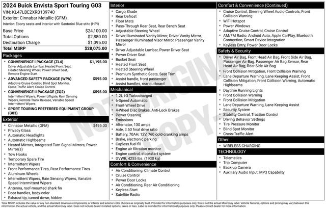 Certified 2024 Buick Envista Sport Touring w/ Convenience I Package FWD image 6