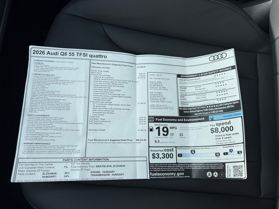 New 2026 Audi Q8 Premium Plus image 34