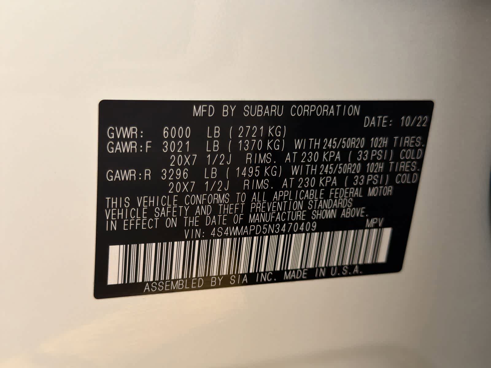 Certified 2022 Subaru Ascent Limited w/ Technology Package AWD/4WD image 38