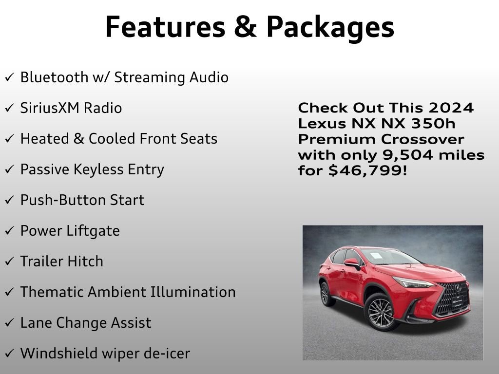 Used 2024 Lexus NX 350h 350h Premium w/ Vision Package image 8