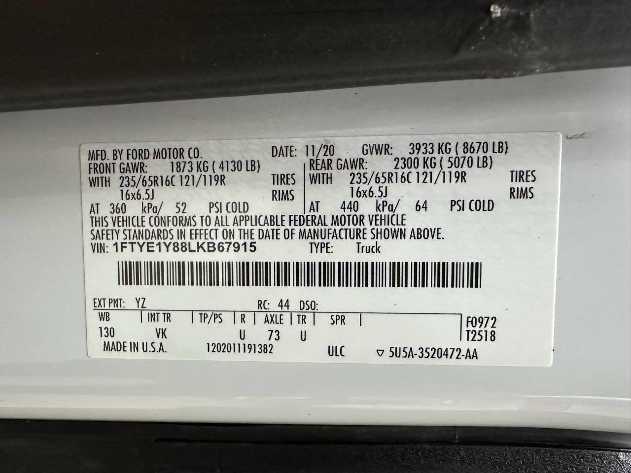 Used 2020 Ford Transit 150 T-150 image 26