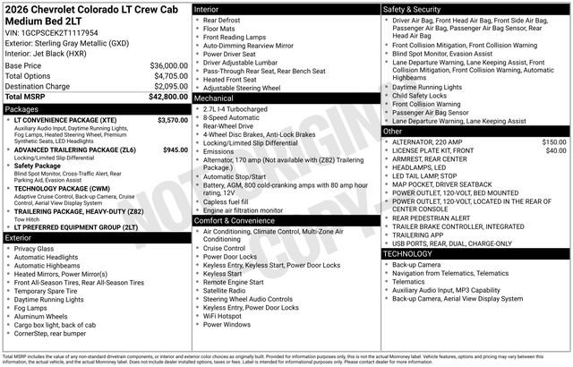 New 2026 Chevrolet Colorado LT w/ LT Convenience Package image 5