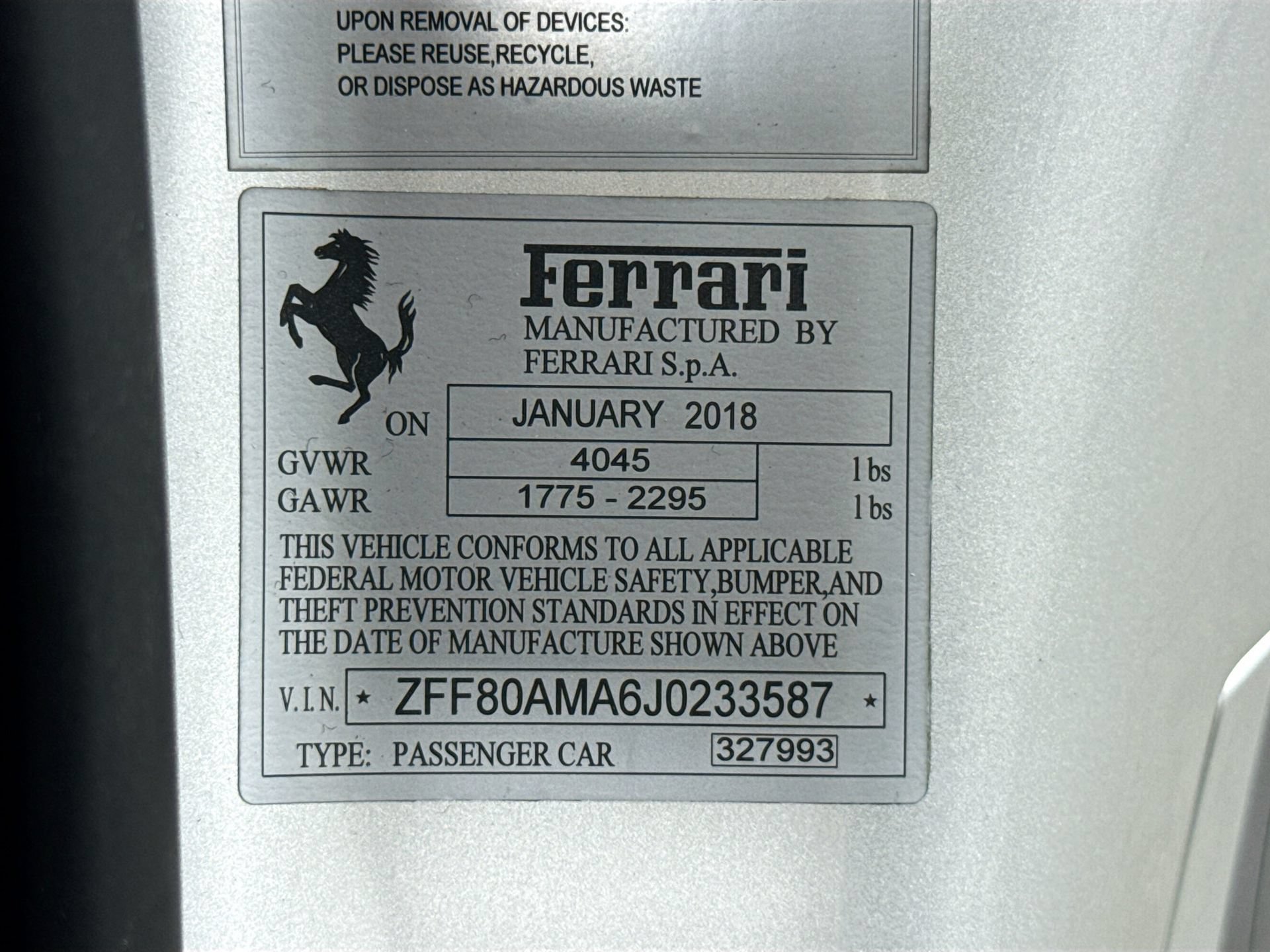 Certified 2018 Ferrari 488 Spider RWD image 27