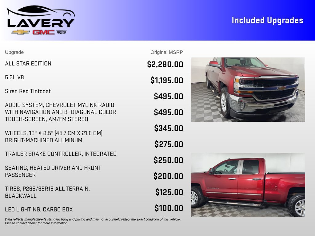 Used 2016 Chevrolet Silverado 1500 LT w/ All Star Edition AWD/4WD image 7