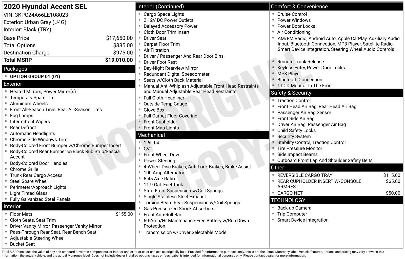 Used 2020 Hyundai Accent SEL image 6