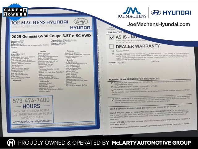 Used 2025 Genesis GV80 3.5T e-SC image 35