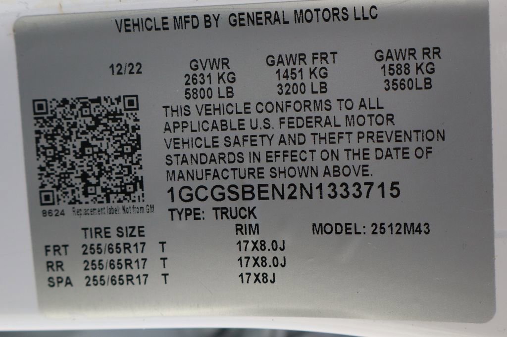 Used 2022 Chevrolet Colorado W/T w/ WT Convenience Package RWD image 48