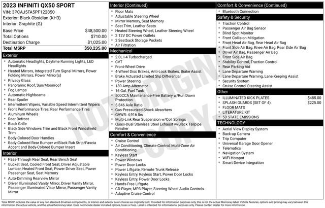 Used 2023 INFINITI QX50 Sport image 5