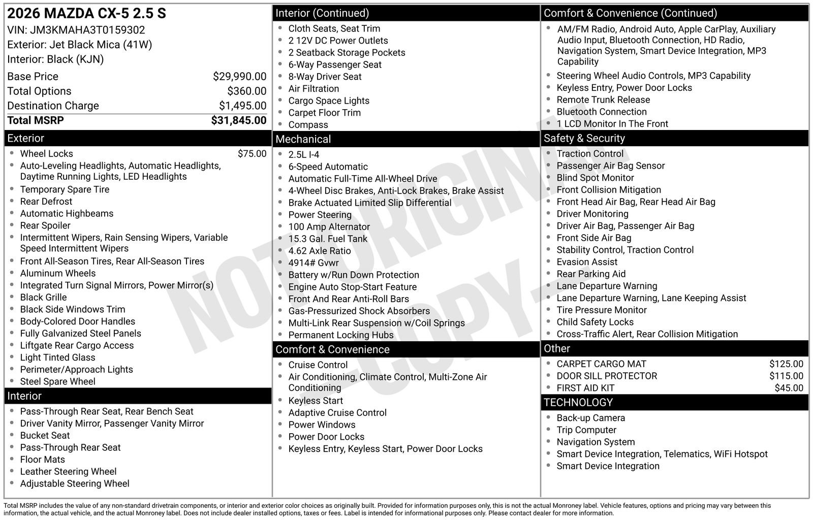 New 2026 MAZDA CX-5 AWD 2.5 S image 4