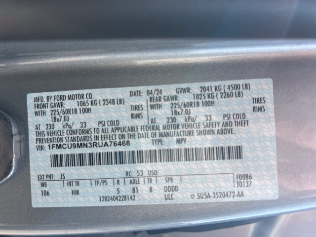 Used 2024 Ford Escape ST-Line w/ Tech Pack #1 AWD/4WD image 38