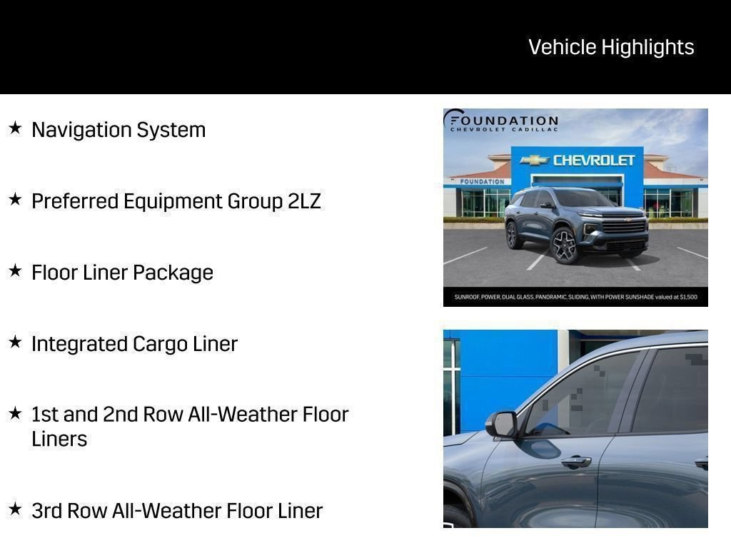 New 2026 Chevrolet Traverse High Country w/ LPO, Floor Liner Package AWD/4WD image 44
