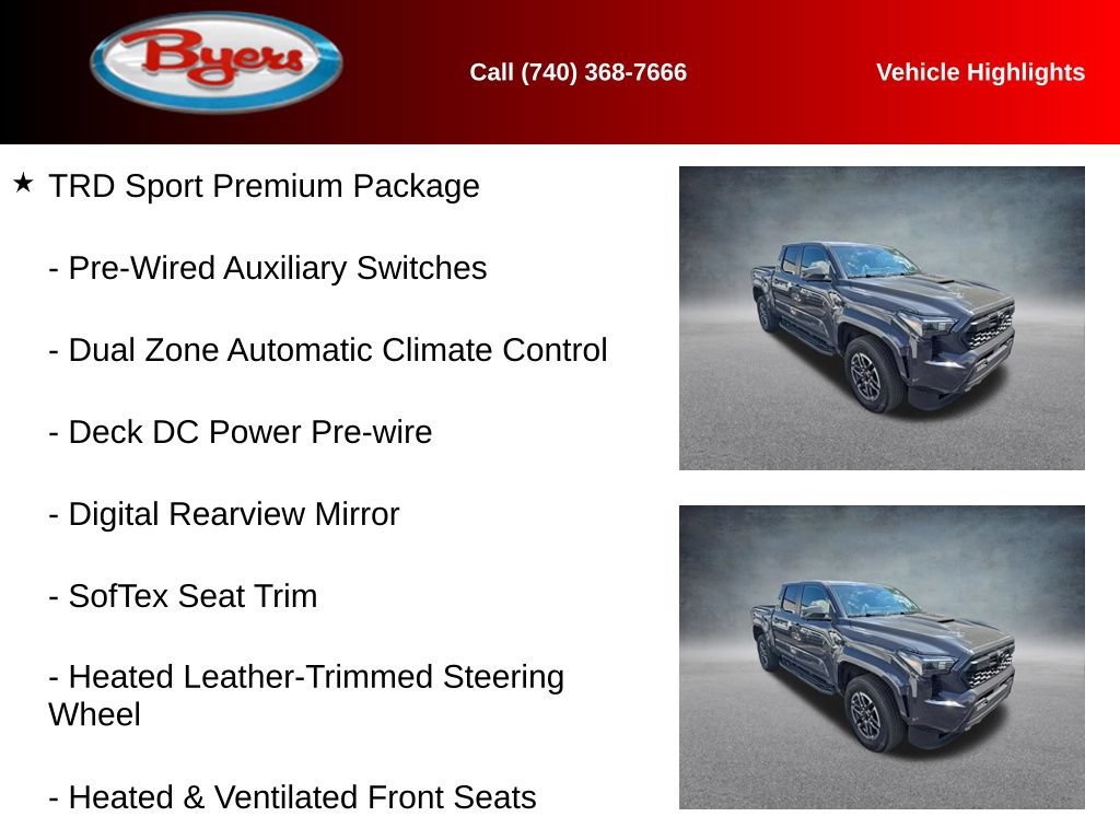 Used 2024 Toyota Tacoma TRD Sport w/ TRD Sport Premium Package AWD/4WD image 12