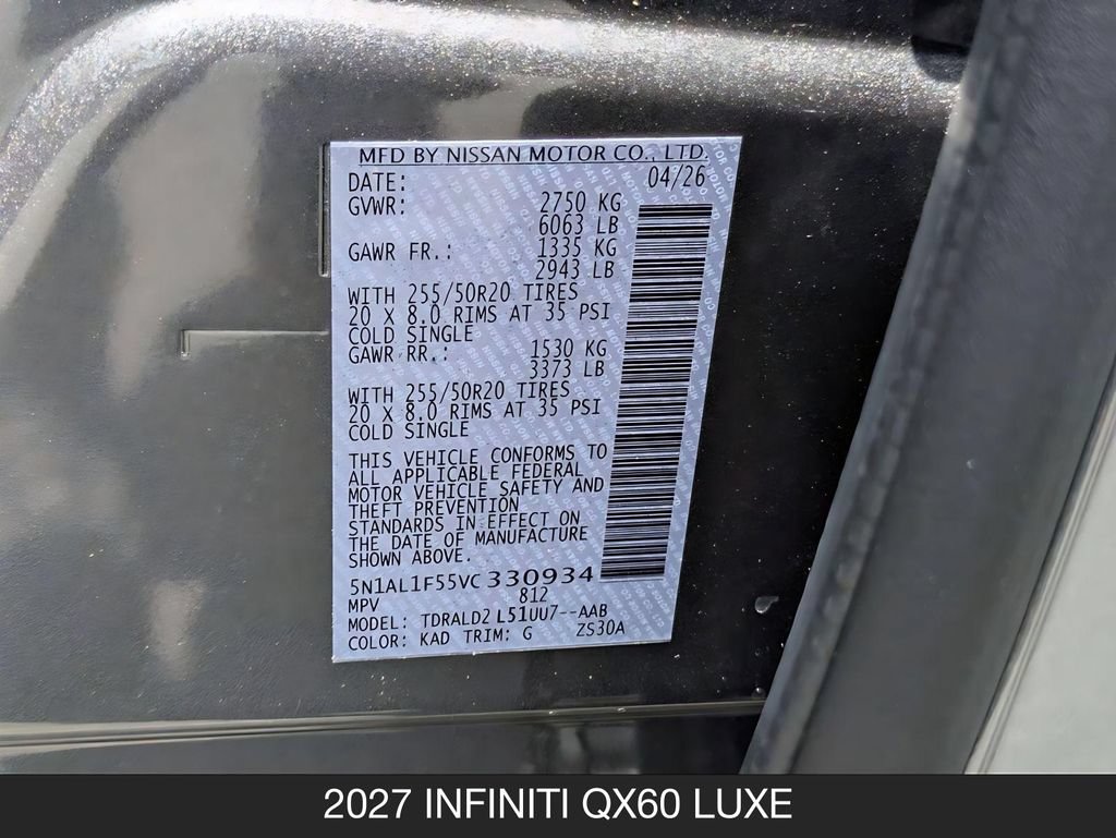 Certified 2027 INFINITI QX60 Luxe w/ Cargo Package FWD image 28