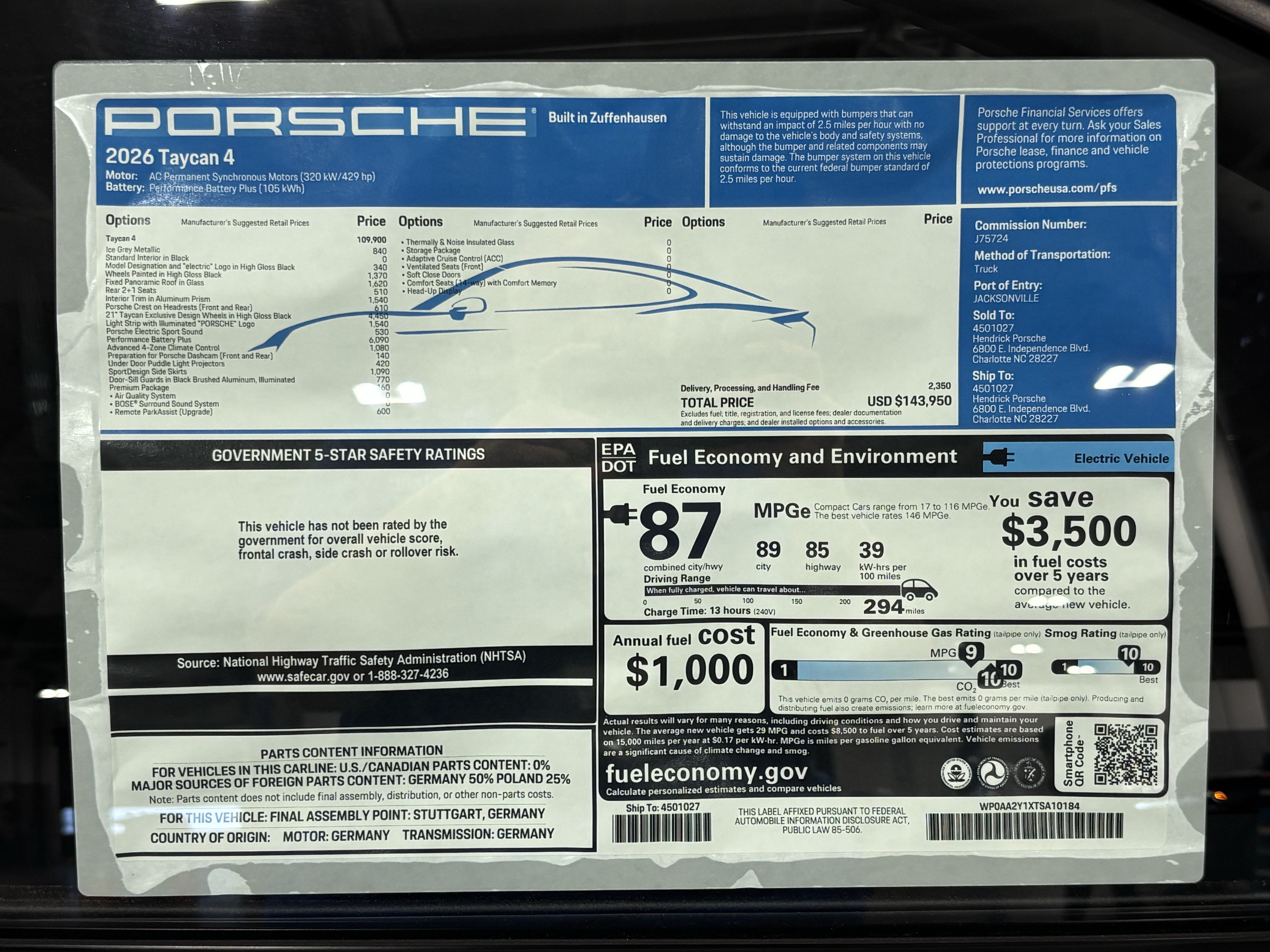 New 2026 Porsche Taycan AWD/4WD image 37