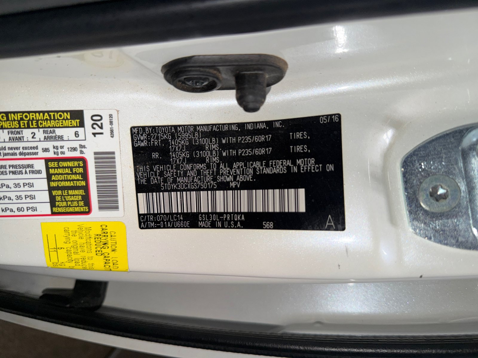 Used 2016 Toyota Sienna XLE FWD image 34