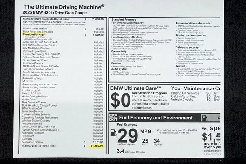 Used 2025 BMW 430i xDrive w/ Premium Package image 55