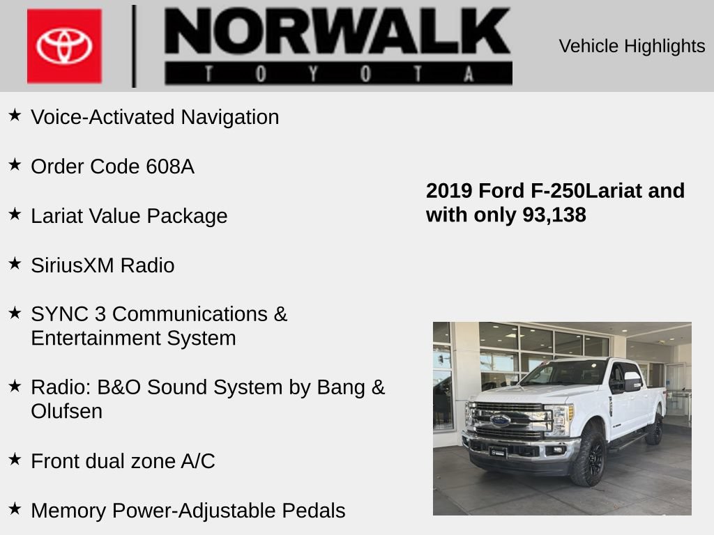Used 2019 Ford F250 Lariat w/ Lariat Value Package AWD/4WD image 10