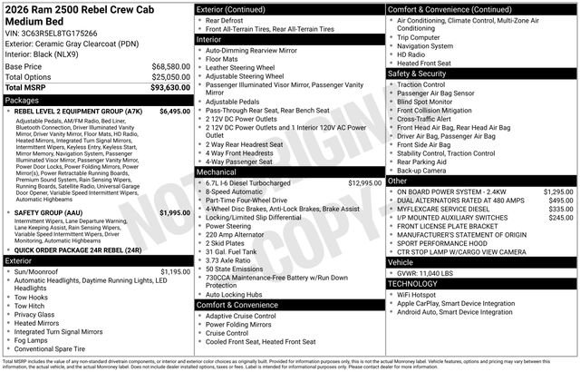 New 2026 RAM 2500 Rebel w/ Rebel Level 2 Equipment Group image 31