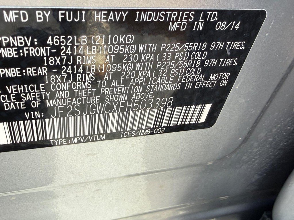 Used 2015 Subaru Forester 2.0XT Touring w/ Eyesight & Navigation System AWD/4WD image 24