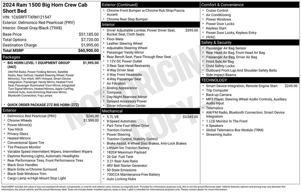 Certified 2024 RAM 1500 Big Horn AWD/4WD image 26