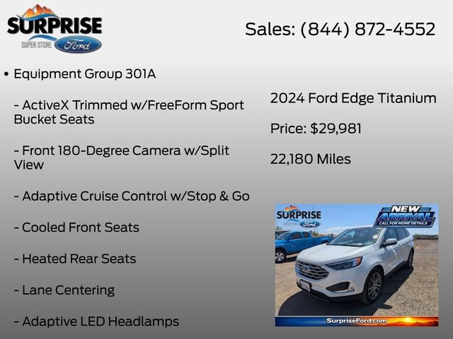 Used 2024 Ford Edge Titanium w/ Equipment Group 301A AWD/4WD image 7