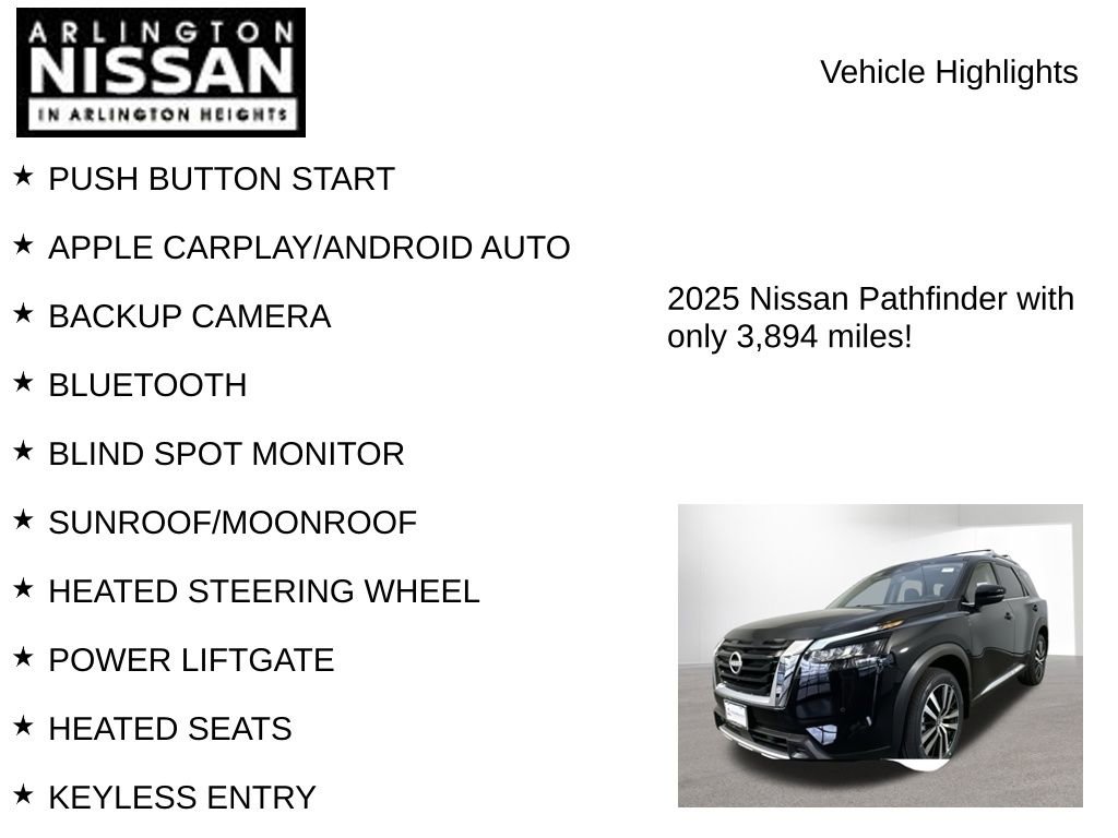 New 2025 Nissan Pathfinder Platinum w/ Cargo Package image 8